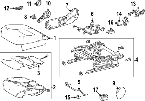 Passenger Seat Components for 2025 Toyota 4Runner #1