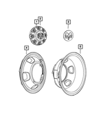 6UV29S4AAB - Wheels: Wheel Center Cap, Rear for Ram: 3500 Image