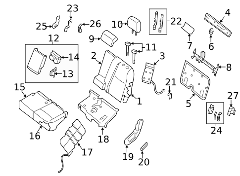 Second Row Seats for 2014 Nissan Pathfinder #0