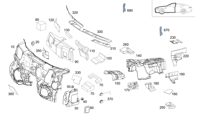 2136821201 - : Dampening, Main Floor for Mercedes-Benz Image