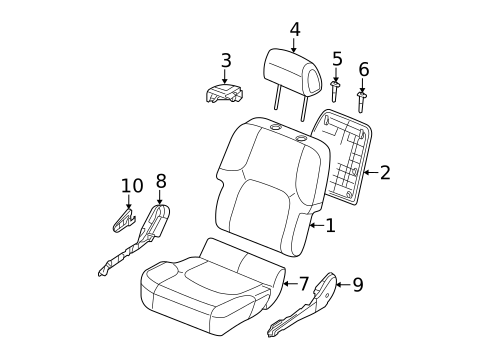 Driver Seat Components for 2013 Nissan Frontier #2