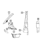 5LL90JXWAB - Interior Trim: B Pillar Molding, Left for Mopar Image
