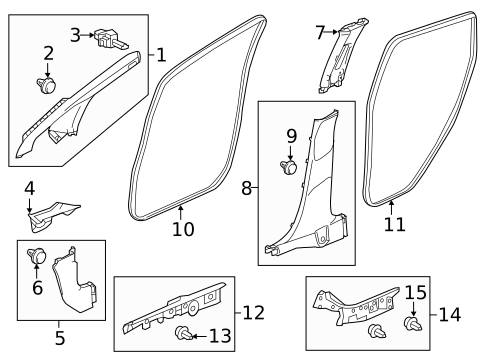 Interior Trim - Pillars for 2019 Honda Fit #0