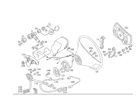 Steering Wheel and Steering Wheel Lock for 1993 Mercedes-Benz 300CE #2