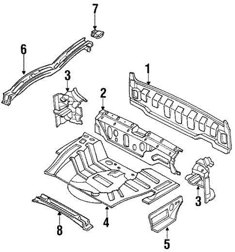 Rear Body & Floor for 1990 Subaru Legacy #0