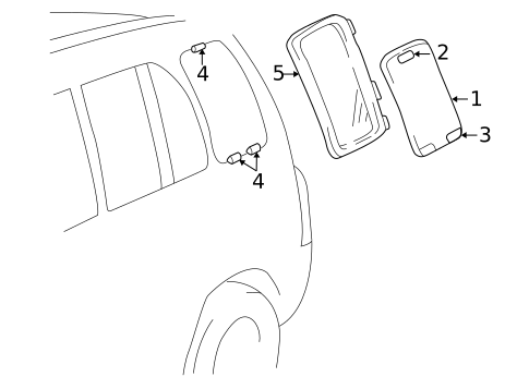 Glass & Hardware for 2001 Chevrolet Tracker #0