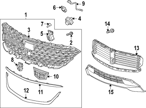 Grille & Components for 2025 Cadillac CT5 #1