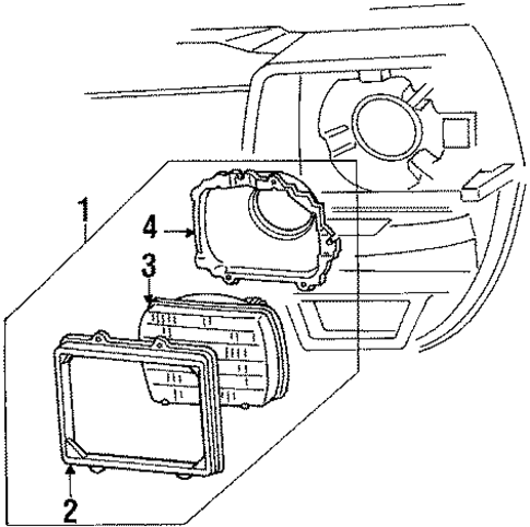 Headlamp Components for 1985 Ford EXP #0