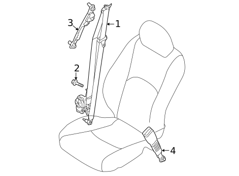 Front Seat Belts for 2009 Kia Borrego #0
