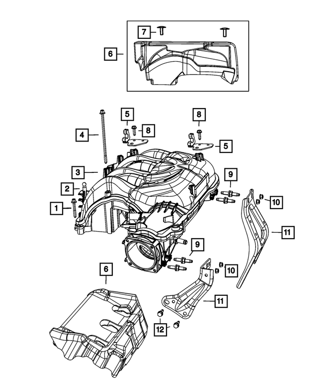 « 6508891AA – 3.6L Gas; Engine : Tête Collerette Hexagonale Boulon, Montage pour Mopar Image »