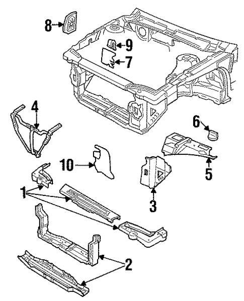 Radiator Support for 1992 Pontiac Grand Am #0