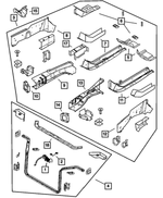 4719776AB - Frames and Bumpers: Front Side Rail Rear Rail for Mopar Image