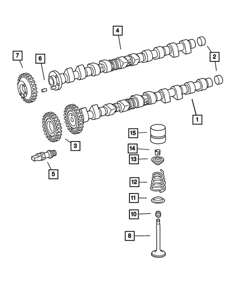 Camshafts and Valves for 2003 Dodge Sprinter 3500 #0