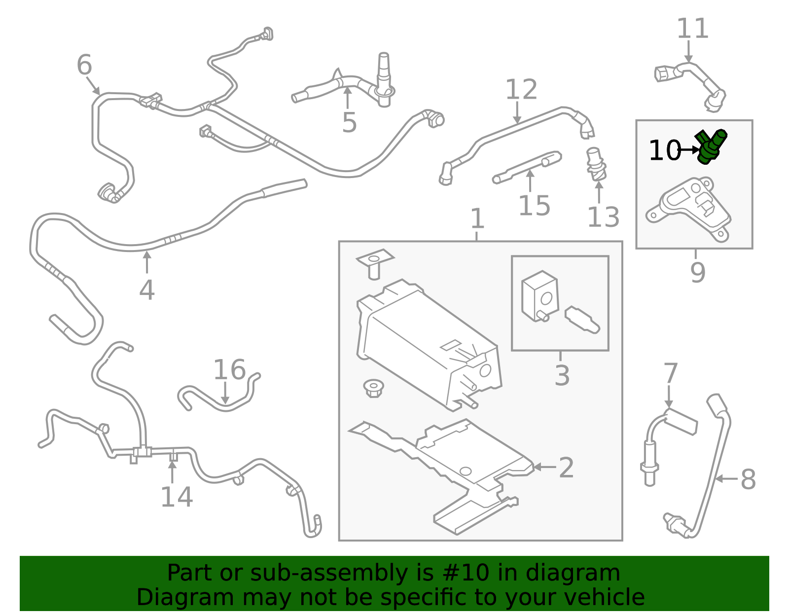 AA5Z-6A666-A - PCV Valve 2010 Ford | Ford Parts Direct