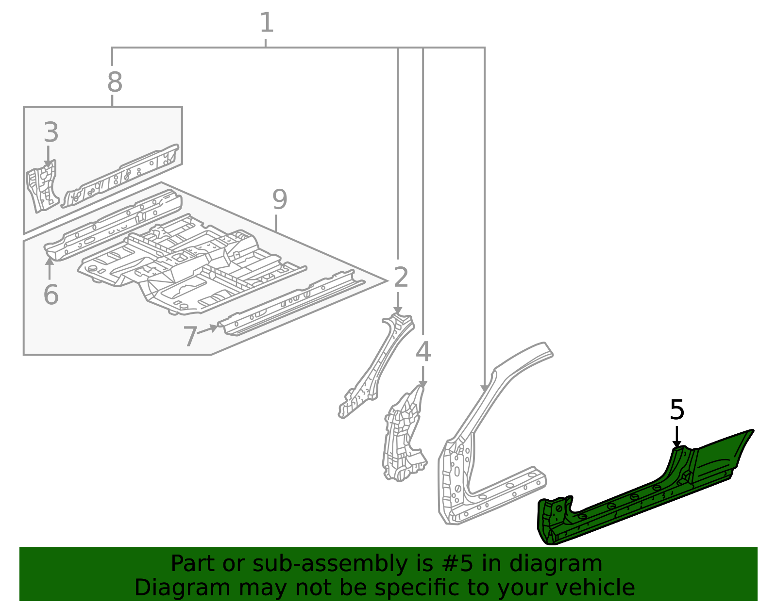 HONDA ACCORDパーツカタログ 04631-S82-305ZZ - Rocker Panel 1998-2002 Honda Accord | Toronto