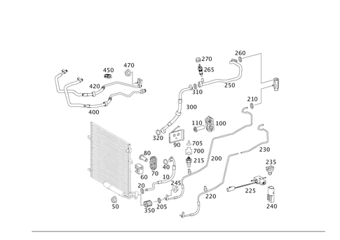 Refrigerant Line Arrangement for 2010 Mercedes-Benz ML550 #0