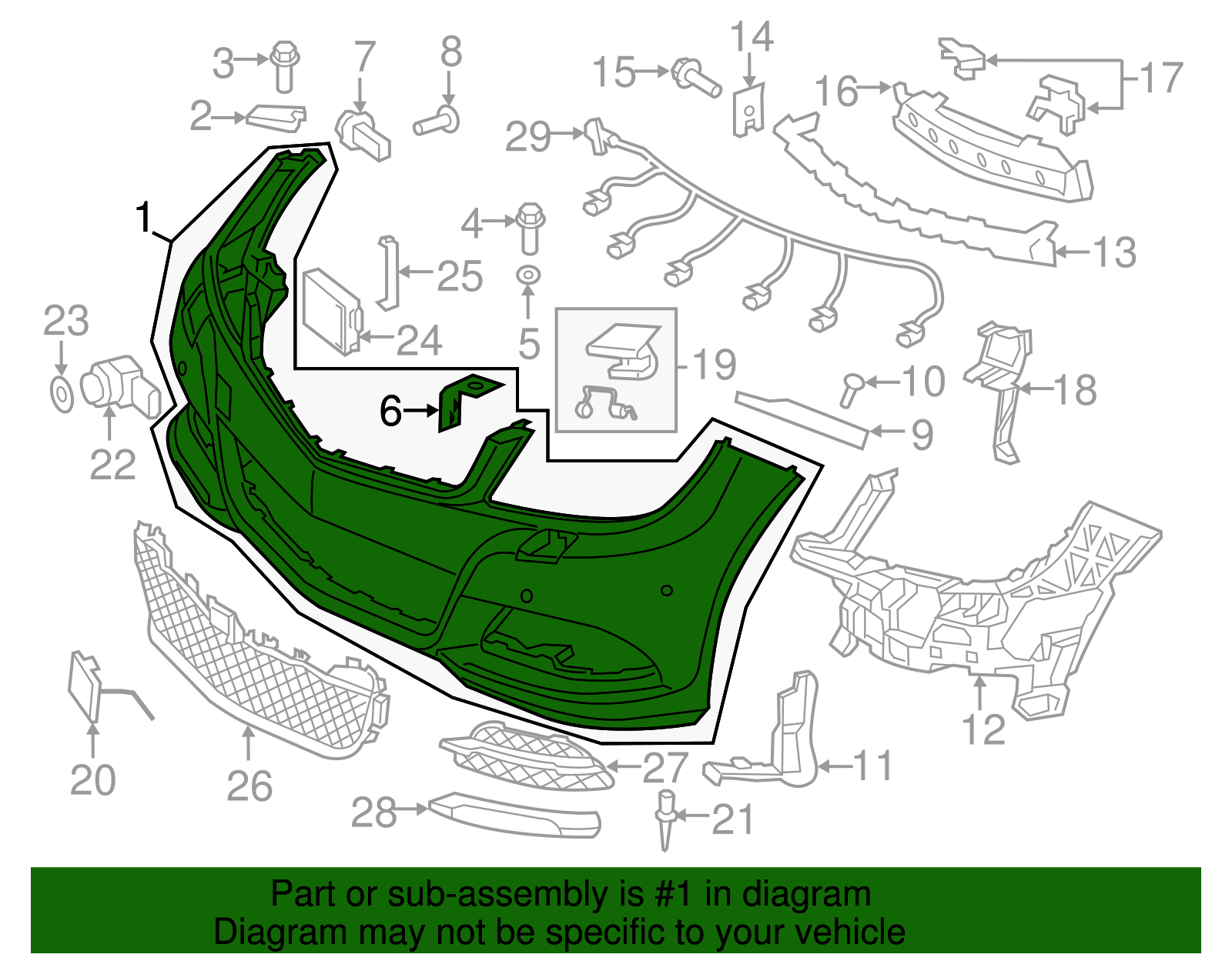 Genuine OEM Bumper Cover | 204-880-27-49-64-9999 | Fits