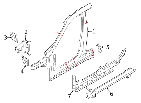 Hinge Pillar for 2021 BMW X2 #0