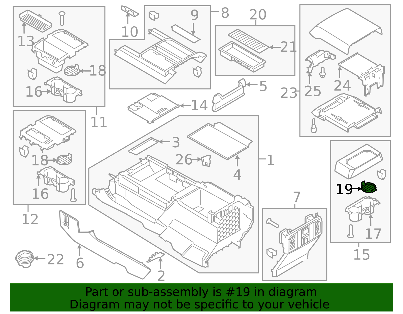 jl3z1513562aa - Ford Console Mat | Levittown Ford Parts
