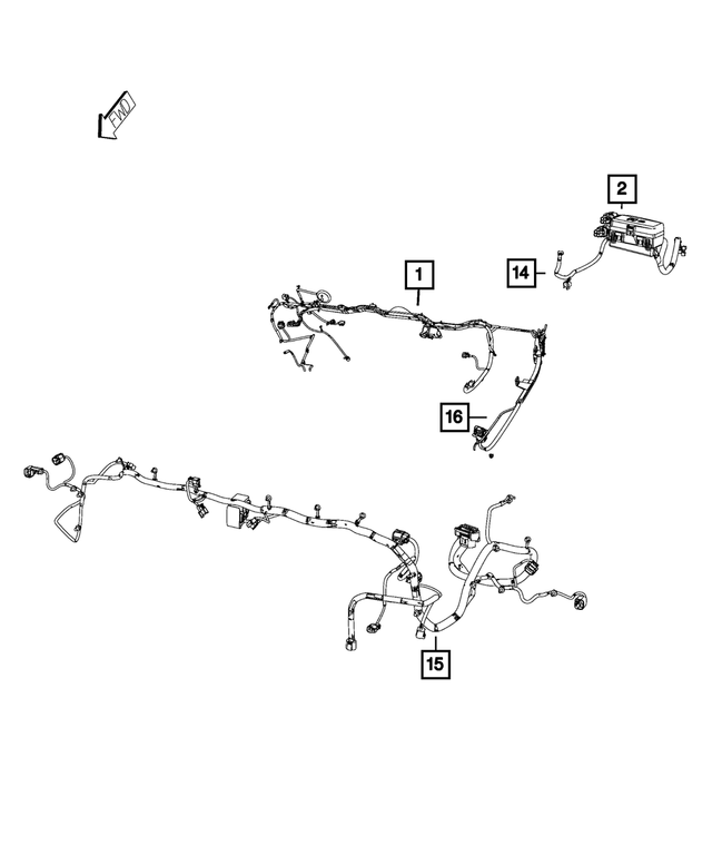 52112278AB - : Front End Module Wiring for Mopar Image