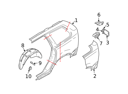 Fuel Door for 2007 Volvo XC90 #0