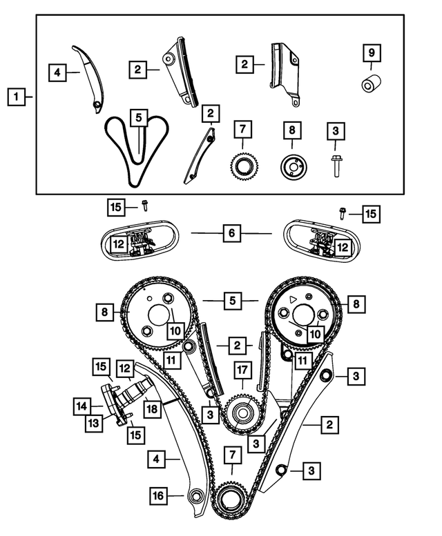 6100306 - 2.7L Gas; Engine: Hex Head Bolt And Coned Washer, Mounting for Mopar Image