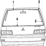 MB419914 - Body: Reveal Molding for Mitsubishi: Van Image