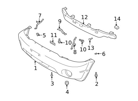 Bumper & Components - Front for 2004 Suzuki XL-7 #0