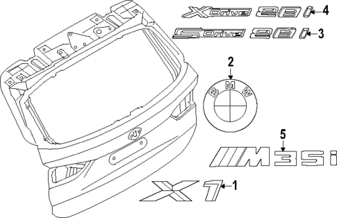 Exterior Trim - Lift Gate for 2019 BMW X1 #0