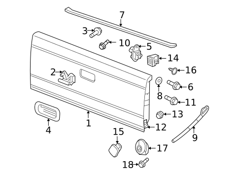 Tailgate for 2011 Ram Dakota #0