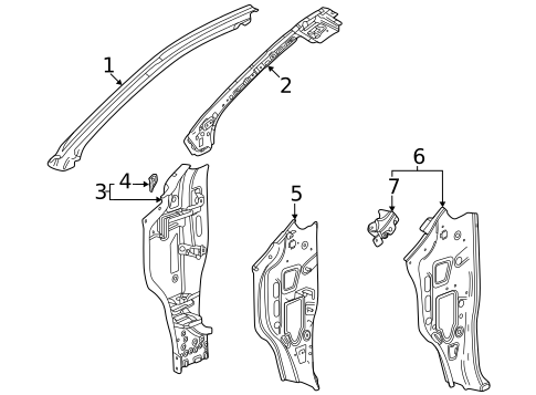 Hinge Pillar for 2022 Chevrolet Suburban #0