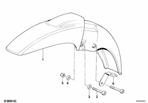 Front Wheel Fender for 1988 BMW-Motorrad R 100 RT #0