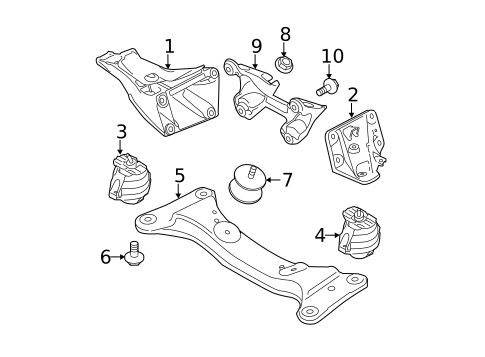 Engine & Trans Mounting for 2011 BMW 335i xDrive #3