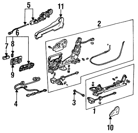 Passenger Seat for 1995 Acura Legend #0