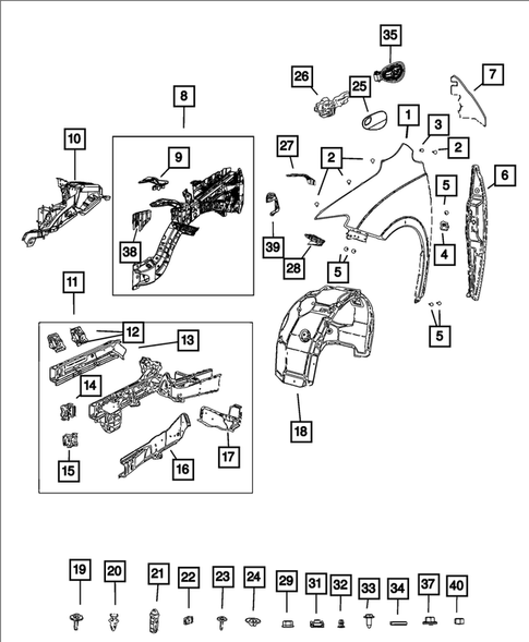Fenders for 2023 Chrysler Pacifica #0