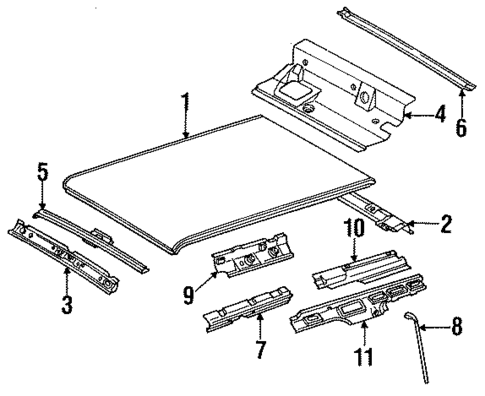 Roof & Components for 1991 Isuzu Rodeo #0