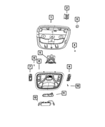 5MK051S4AI - : Overhead Console for Jeep: Cherokee Image