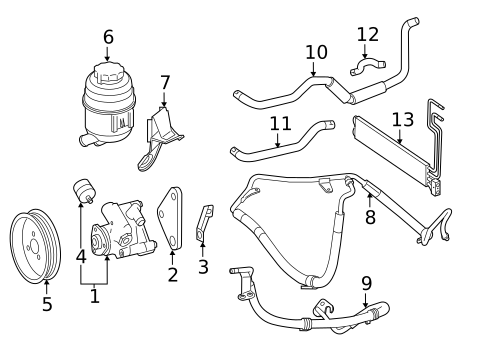 Pump & Hoses for 2012 Mercedes-Benz CL600 #0