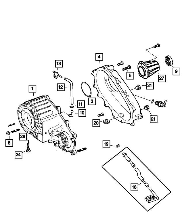 5080859AB - Transfer Case Model 271 [DH1]: Hex Flange Head Bolt for Mopar Image