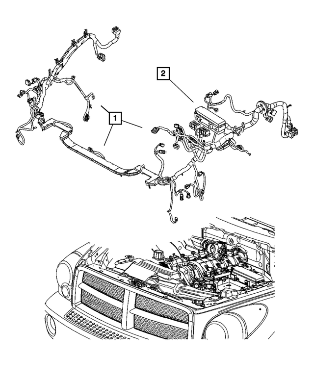 56055232AE - Electrical: Headlamp And Dash Wiring for Mopar Image image