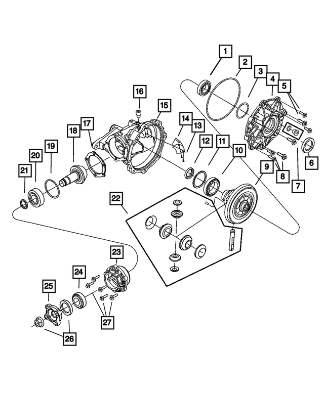 5143952AA - All Wheel Drive; Differential and Drive Line: Differential Bearing for Mopar Image