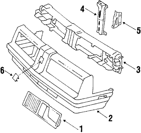 Grille & Components for 1984 Oldsmobile Omega #1