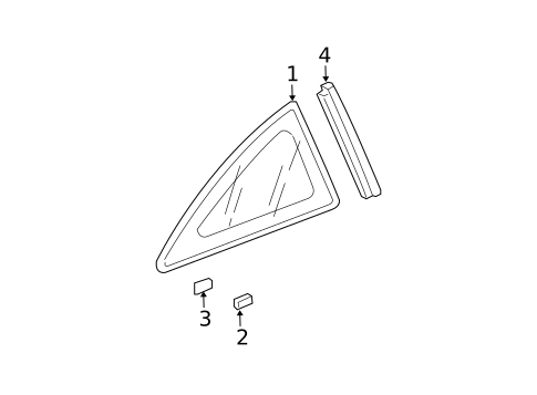 Glass & Hardware for 2005 Honda Accord #0