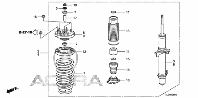 Front Shock Absorber for 2011 Acura TSX #0