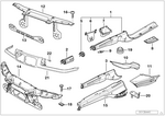 41118401312 - Bodywork: Section of Right Engine Support for BMW Image