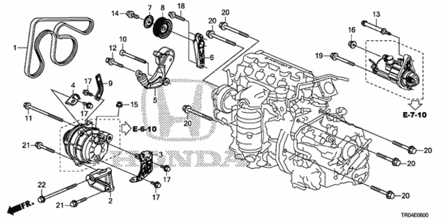 Alternator Bracket  - Tensioner (1.8L) for 2012 Honda Civic #0
