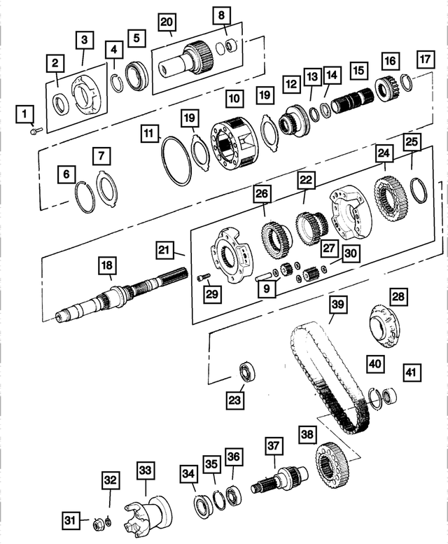 68196327AA - Transfer Case Model 244 [DHV]: Transfer Case Planetary for Mopar Image