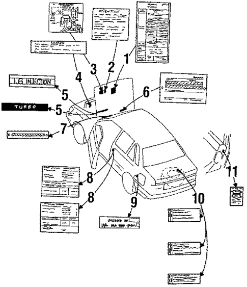 Information Labels for 1988 Mazda 323 #0