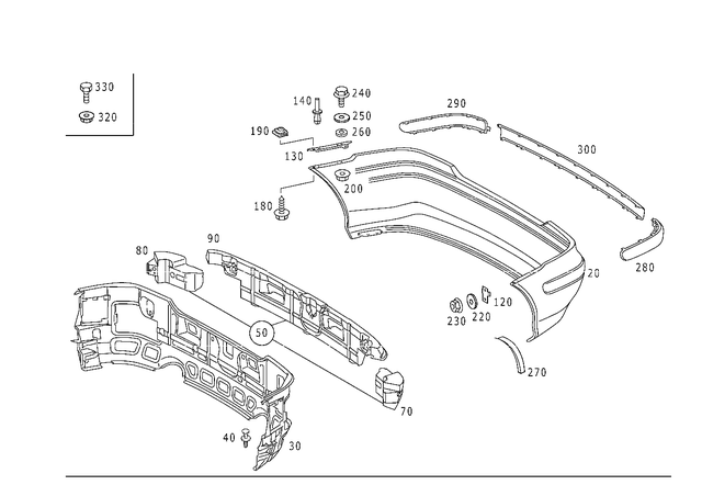 1708850065 - Attachment Parts: Inner Part for Mercedes-Benz: SLK230, SLK320 Image image