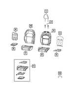 7XC41TX7AB - : Front Seat Back Cover, Left for Mopar Image